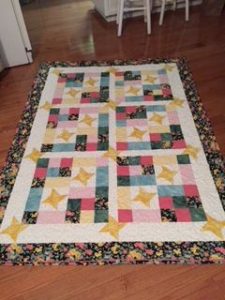 Jo completely finished her quilt.