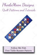 Follow Me Fish, a Free Table Runner or Border Quilt Pattern