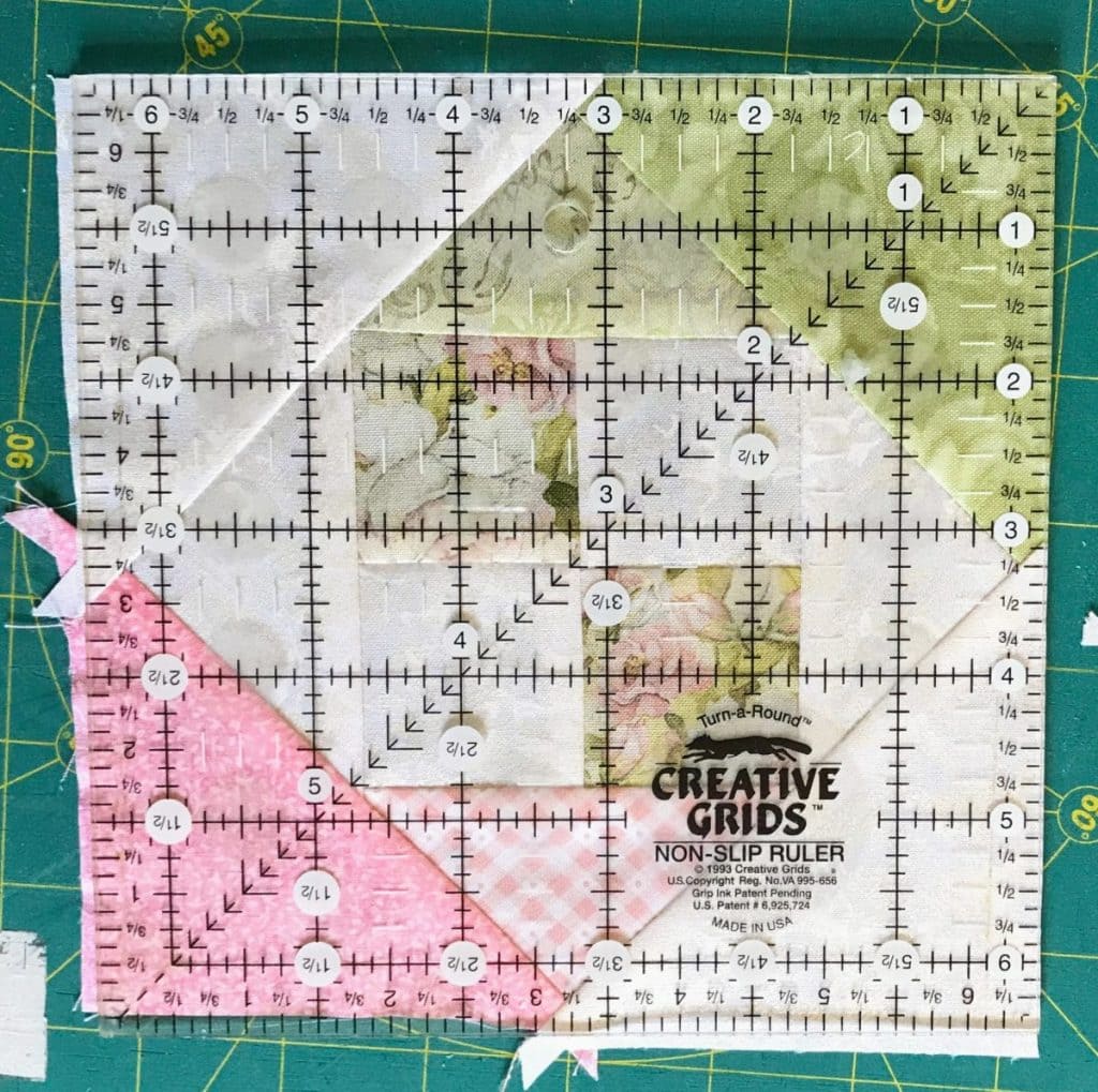 Squaring up the snails trail quilt block