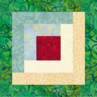 Color Me Creative Quilt Block of the Month, Block Five: Log Cabin