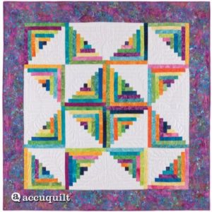 Free Log Cabin Quilt Pattern in a Star Shape