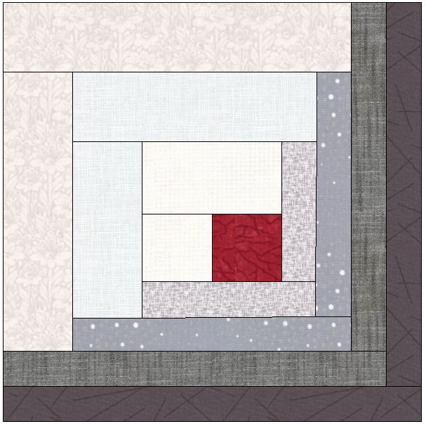 Curved Log Cabin Block Layout