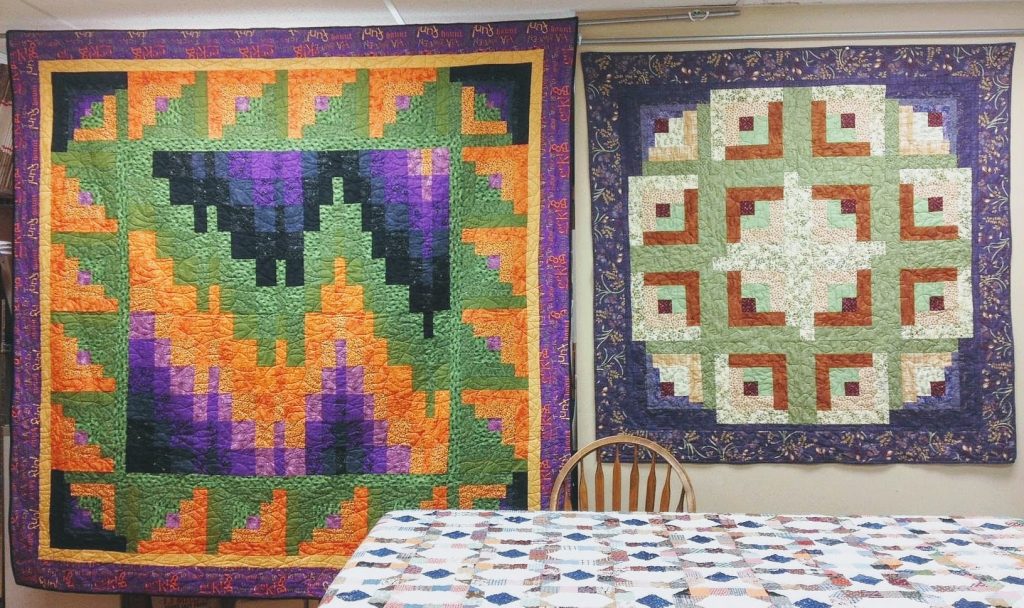 Picture of log cabin quilts