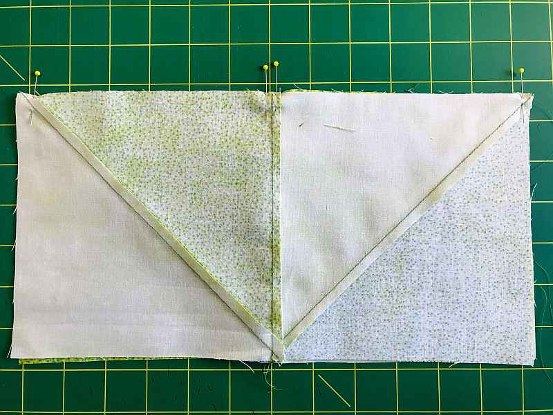Two quilt blocks sew together