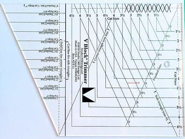 The V Block Ruler in position