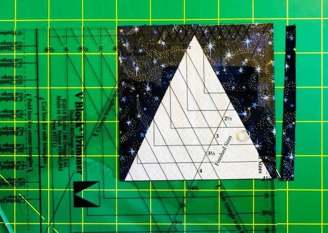 How to Make a Triangle in a Square Quilt Block Using the V Block Tool from Studio 180