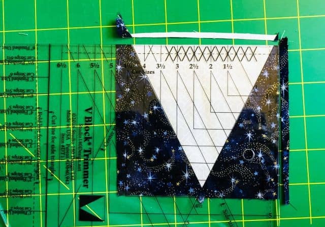 How to Make a Triangle in a Square Quilt Block Using the V Block Tool from Studio 180