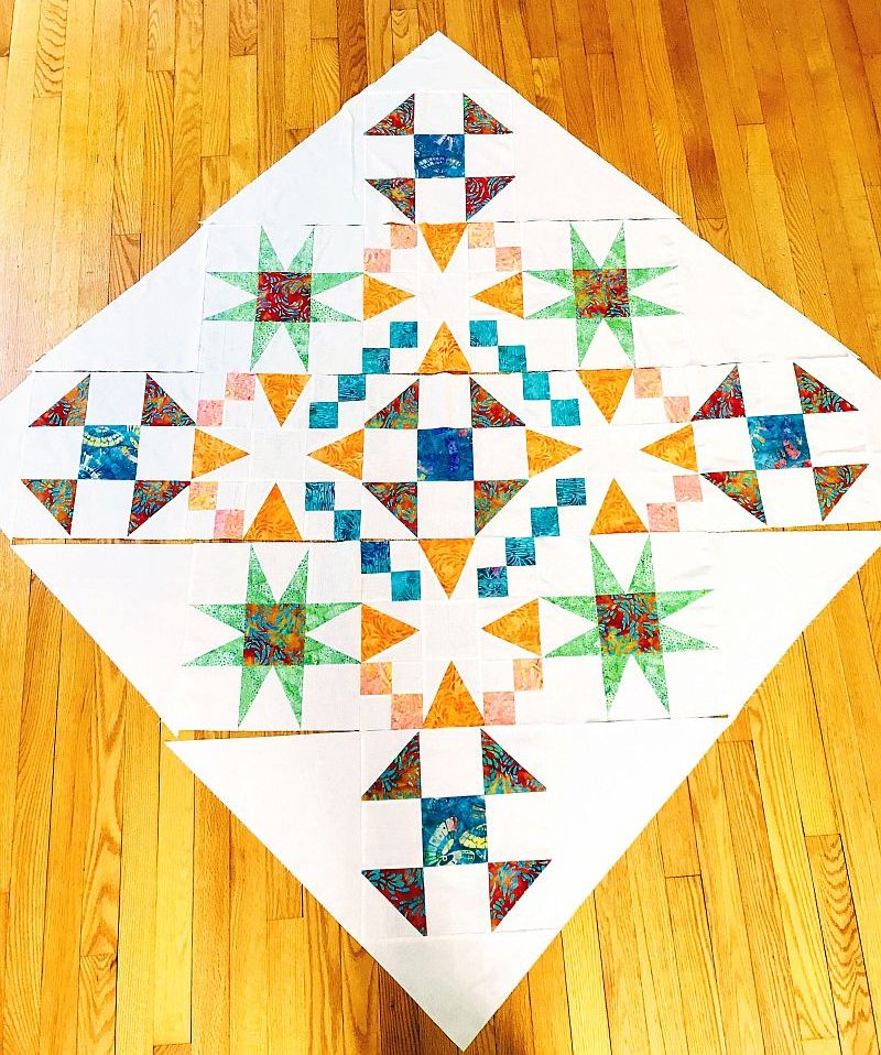 Center of the Summer Storm Mystery Quilt