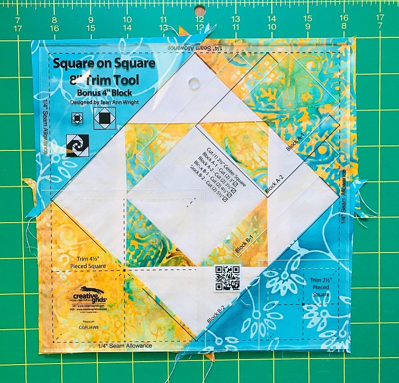 Square in a Square Quilt Block Ruler