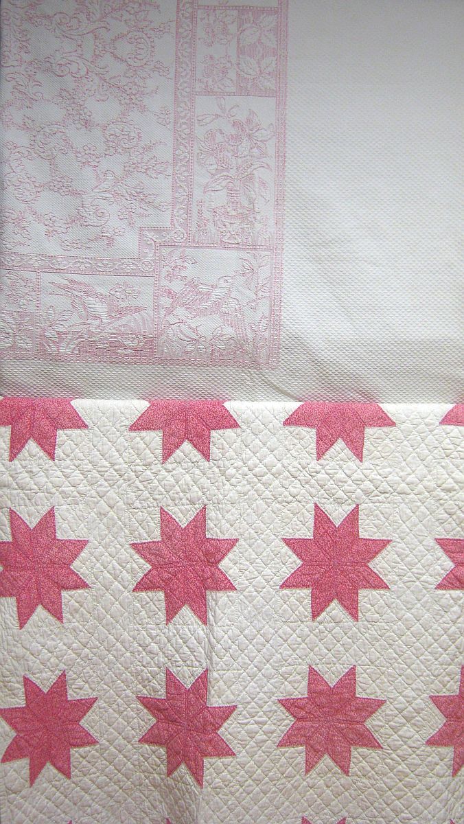 Pink and White Antique Quilt