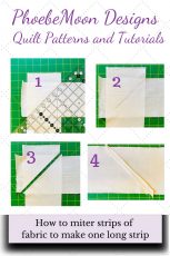 How to Miter a Seam for a long strip of fabric
