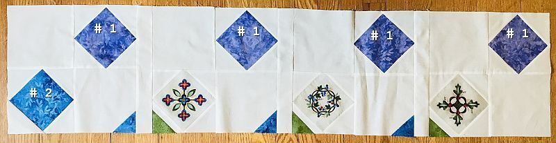 Tea and Crumpets Mystery Quilt: Putting the Rows Together