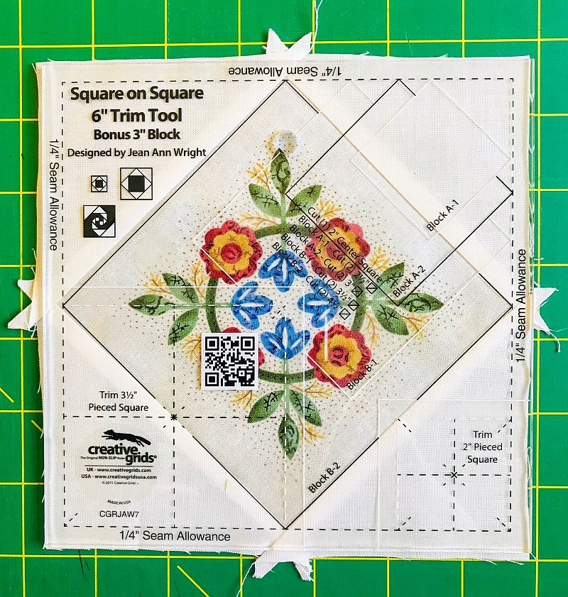 How to Create a Square-in-a-Square Quilt Block with a Fussy Cut Center