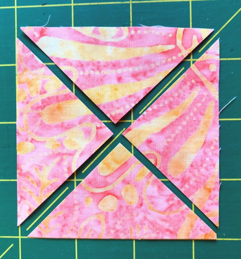 Quilt Tutorial: Cutting Triangles so the Straight of Grain is on the long edge
