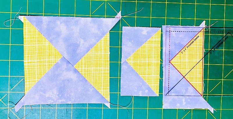 Small Flying Geese Ruler Quilt in A Day Flying Geese Ruler Makes 2