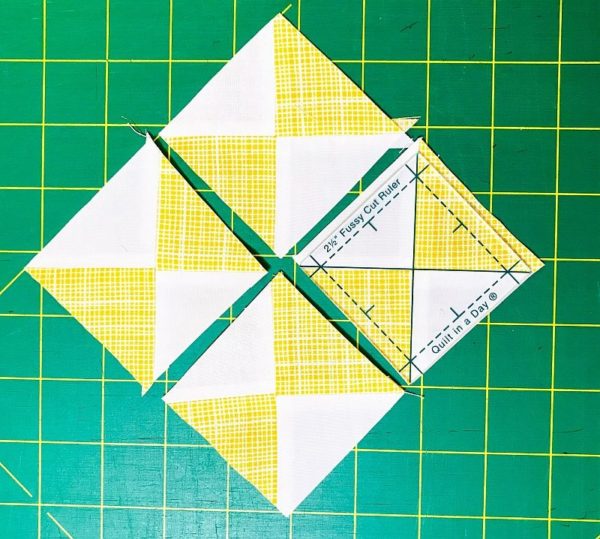 Squaring up a small quilt block