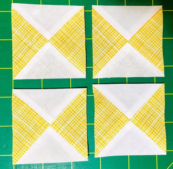 4 QST blocks made from 2 four-patch blocks