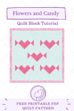 Flowers and Candy Quilt Block