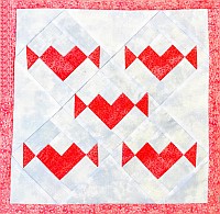 Flowers and Candy Quilt Block