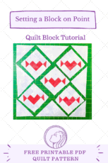 a quilt block set on point