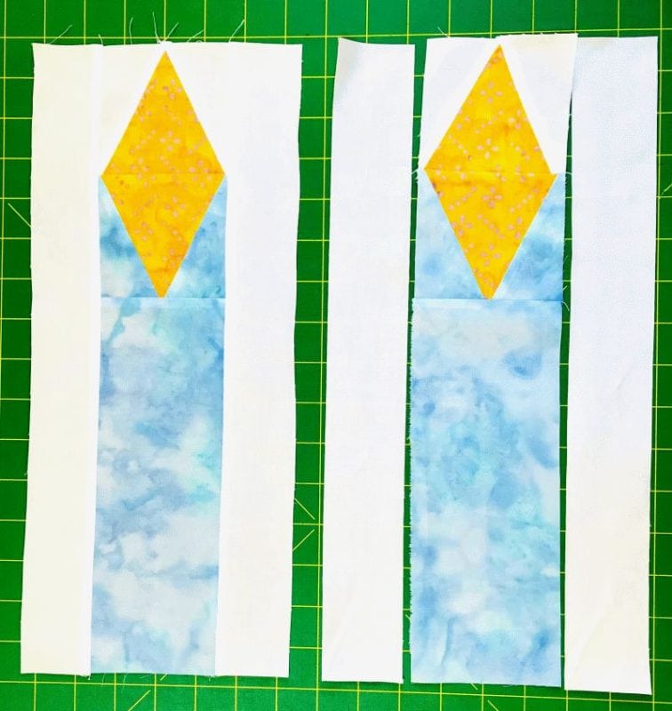 Three Candles from a Storm at Sea Quilt Block