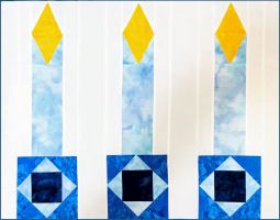 Quilt Tutorial: Three Candles from a Storm at Sea Quilt Block