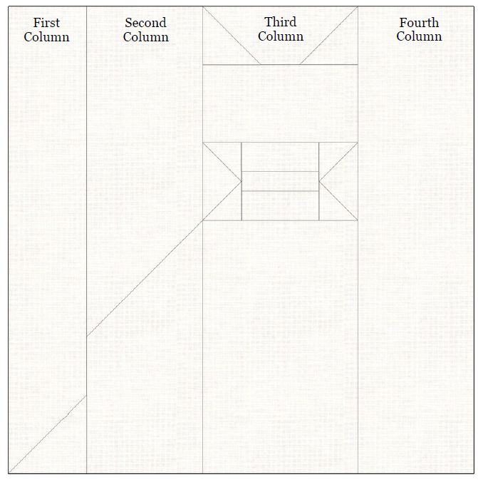 Piecing instructions for a quilt block