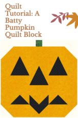 Batty Pumpkin Quilt Block