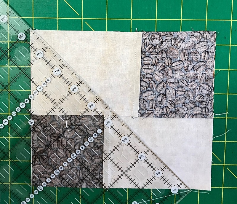 Shaded Four Patch Block for the Good Morning Table Runner Tutorial