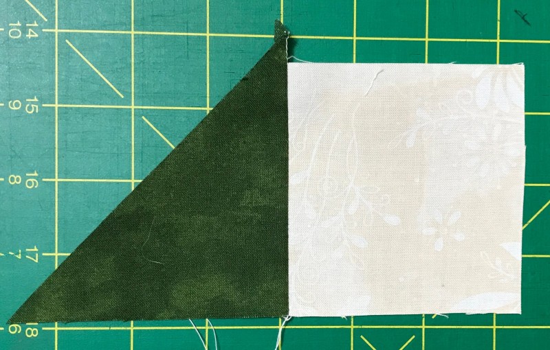 The Traditional Method of Making a Shaded Four-Patch, Step 2