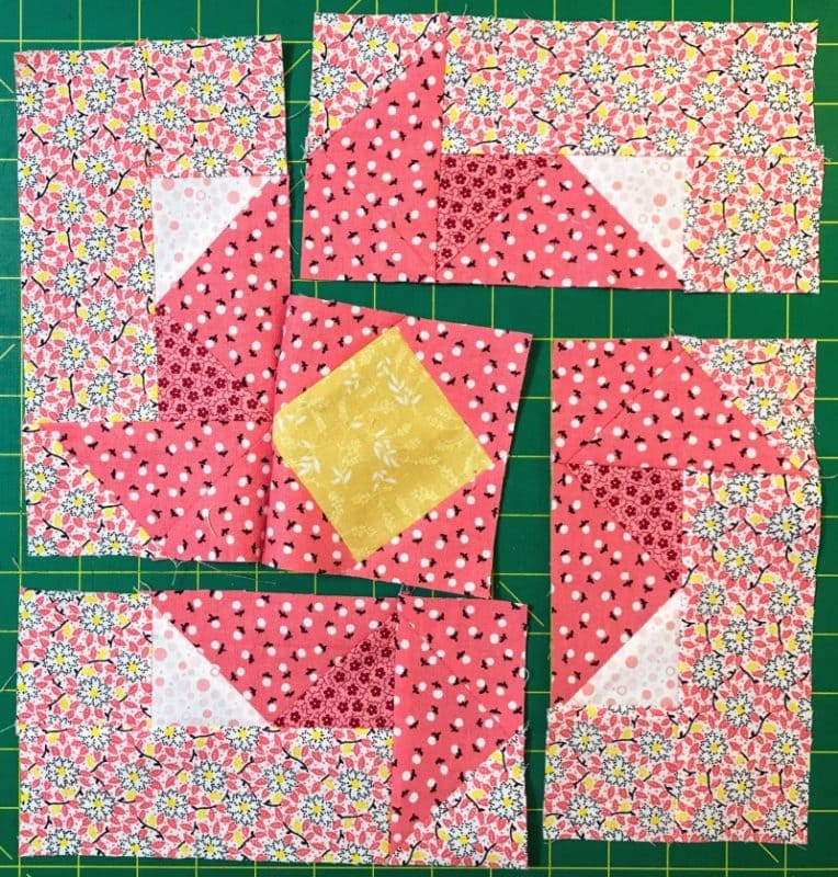 Making the Apple Blossom Quilt Block - Partial Seam Piecing