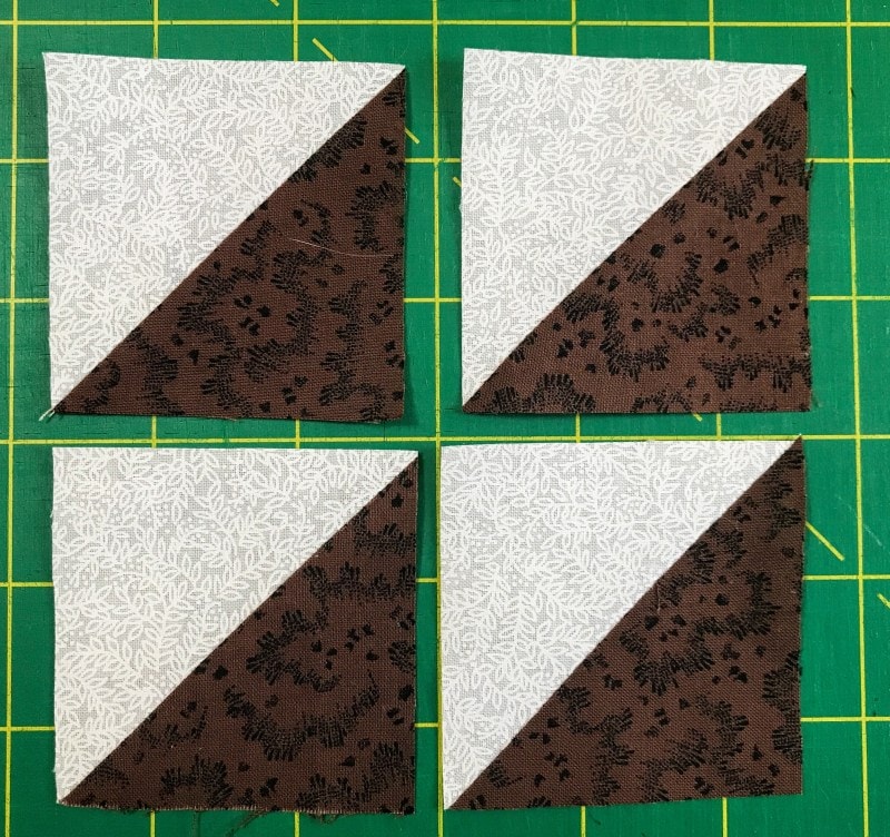 Making the HSTs for the Free Scottie Dog Quilt Block Tutorial