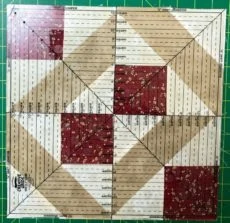Squaring up the A Block for the Winter Walk Mystery Quilt