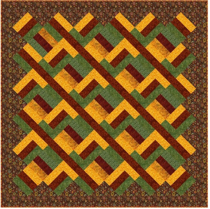 Rail Fence Quilt (On Point)
