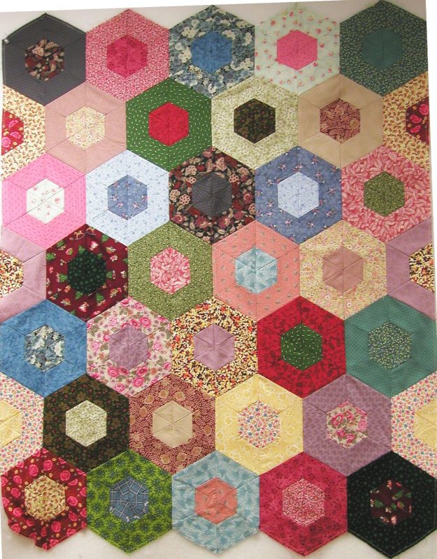 Hexagon quilt made by TM
