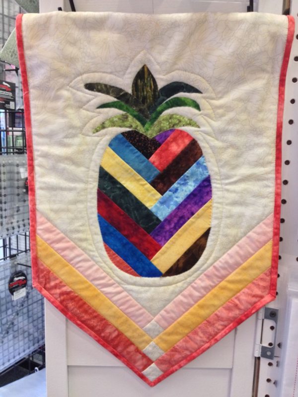 A pineapple braid wall hanging