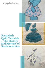 Three pictures of Sunbonnet Sue