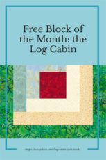 Log Cabin Quilt Block Pin