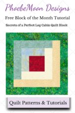 Log Cabin Quilt Block Pin