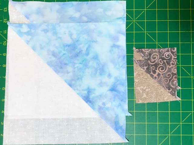 two HSTs for the Tooth Fairy Quilt Block