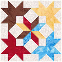 Stars and Cubes Quilt Block