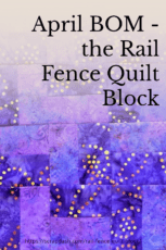 Rail Fence Quilt Block Pin