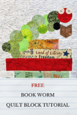 Bookworm Quilt Block