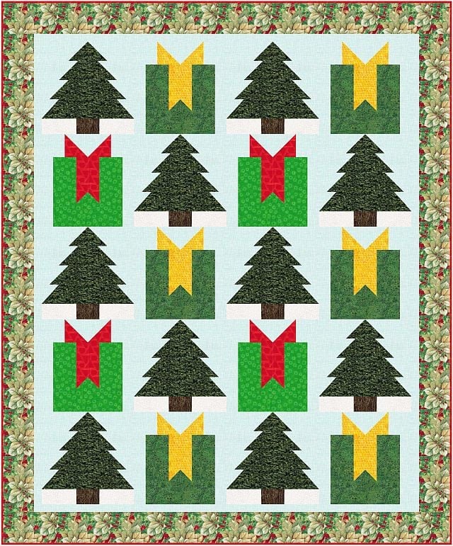 Quilt of Trees and Gifts