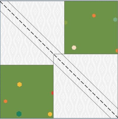 Green-No-Math Flying Geese Layout