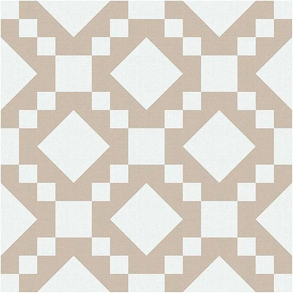 Scrapdash geometric tile pattern in neutral beige and white for modern interior design, durable and stylish decorative flooring solution.