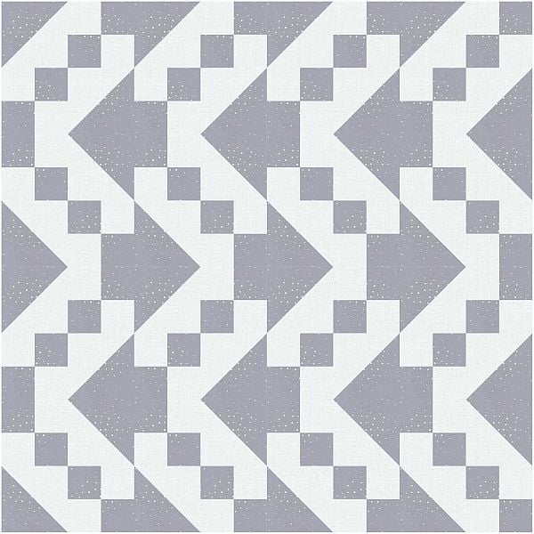 Geometric patterned wallpaper in shades of gray and white, featuring bold angular shapes and dotted textures. Perfect for modern interior decor and adding stylish visual interest to any space.